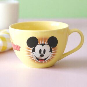 vintage disney store collectible wide mug mickey mouse cartoon soup cup the end